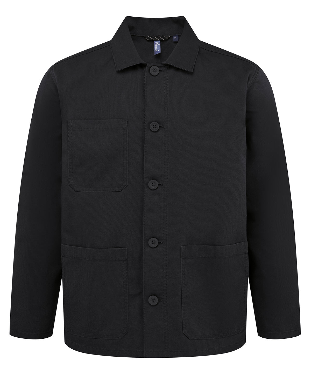 ‘Utility 2.0’ Chore Jacket in Stay Black, front view
