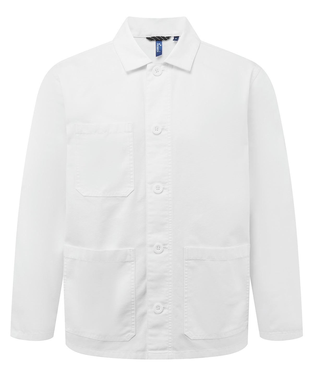 ‘Utility 2.0’ Chore Jacket in White, front view
