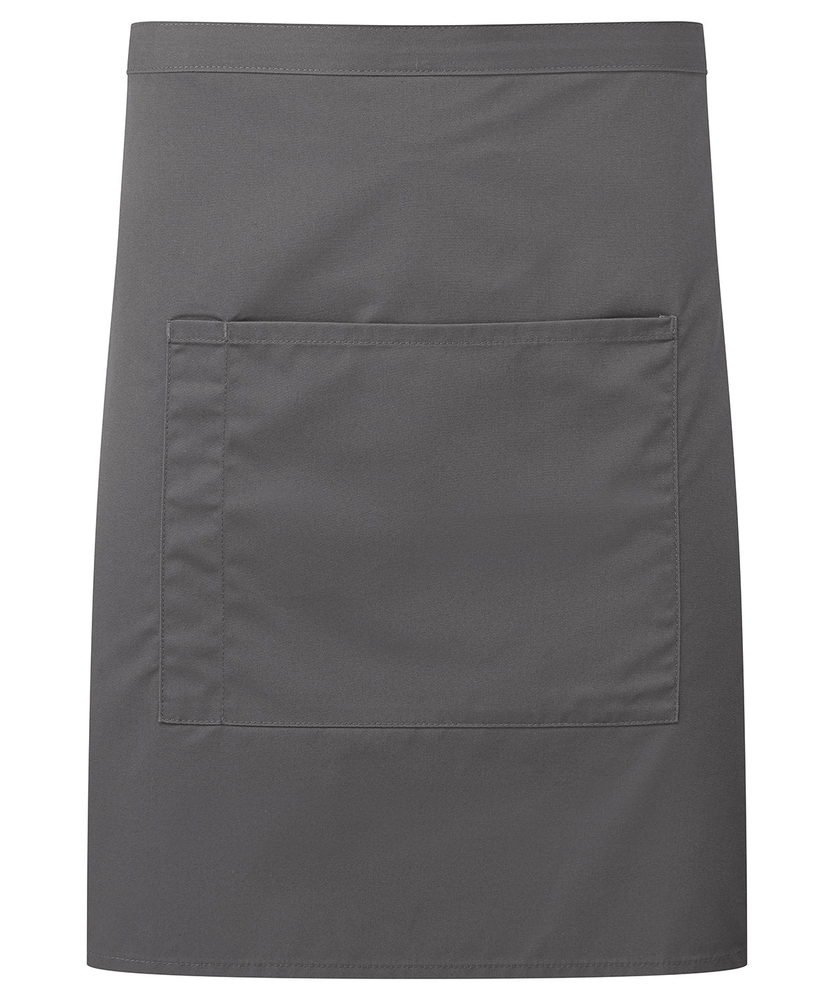 ‘Colours Collection’ Mid-Length Pocket Apron in Dark Grey, front view