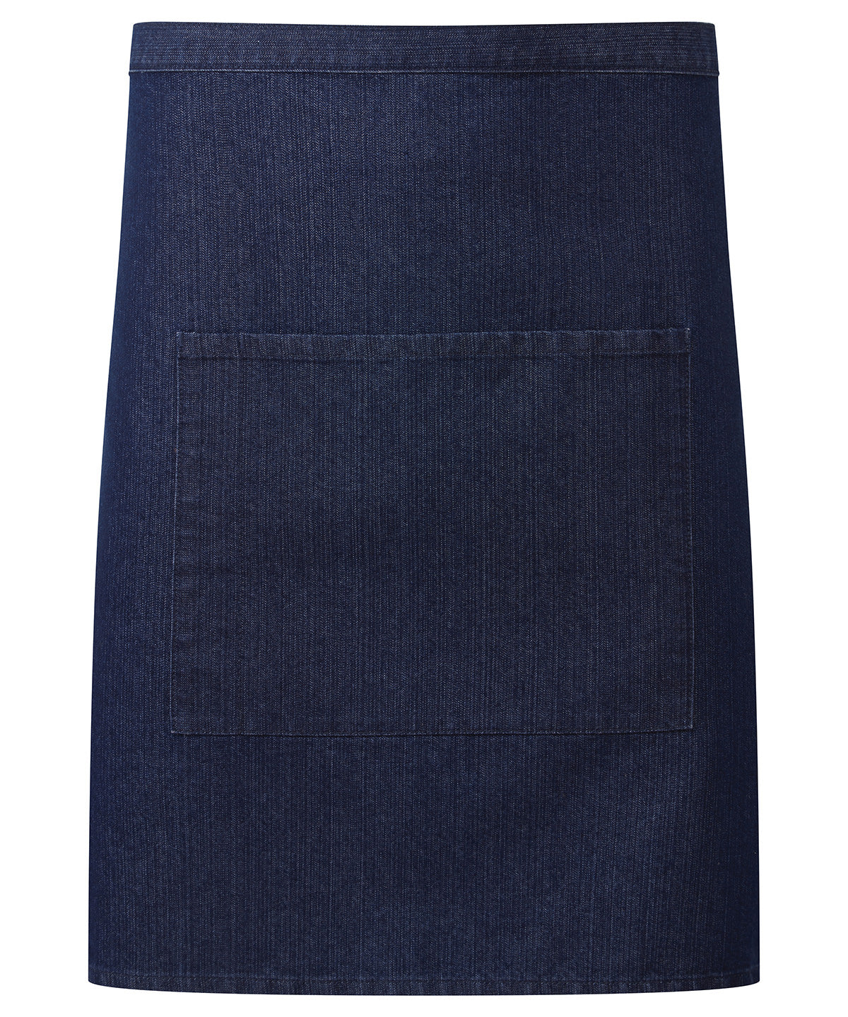 ‘Colours Collection’ Mid-Length Pocket Apron in Indigo Denim, front view