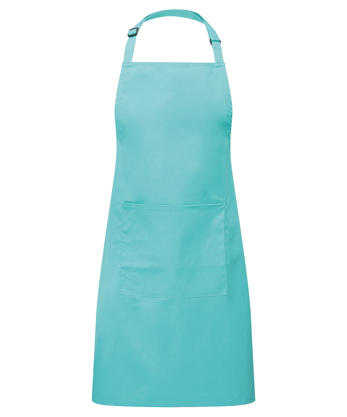 Colours Bib Apron with Pocket in Duck Egg, front view