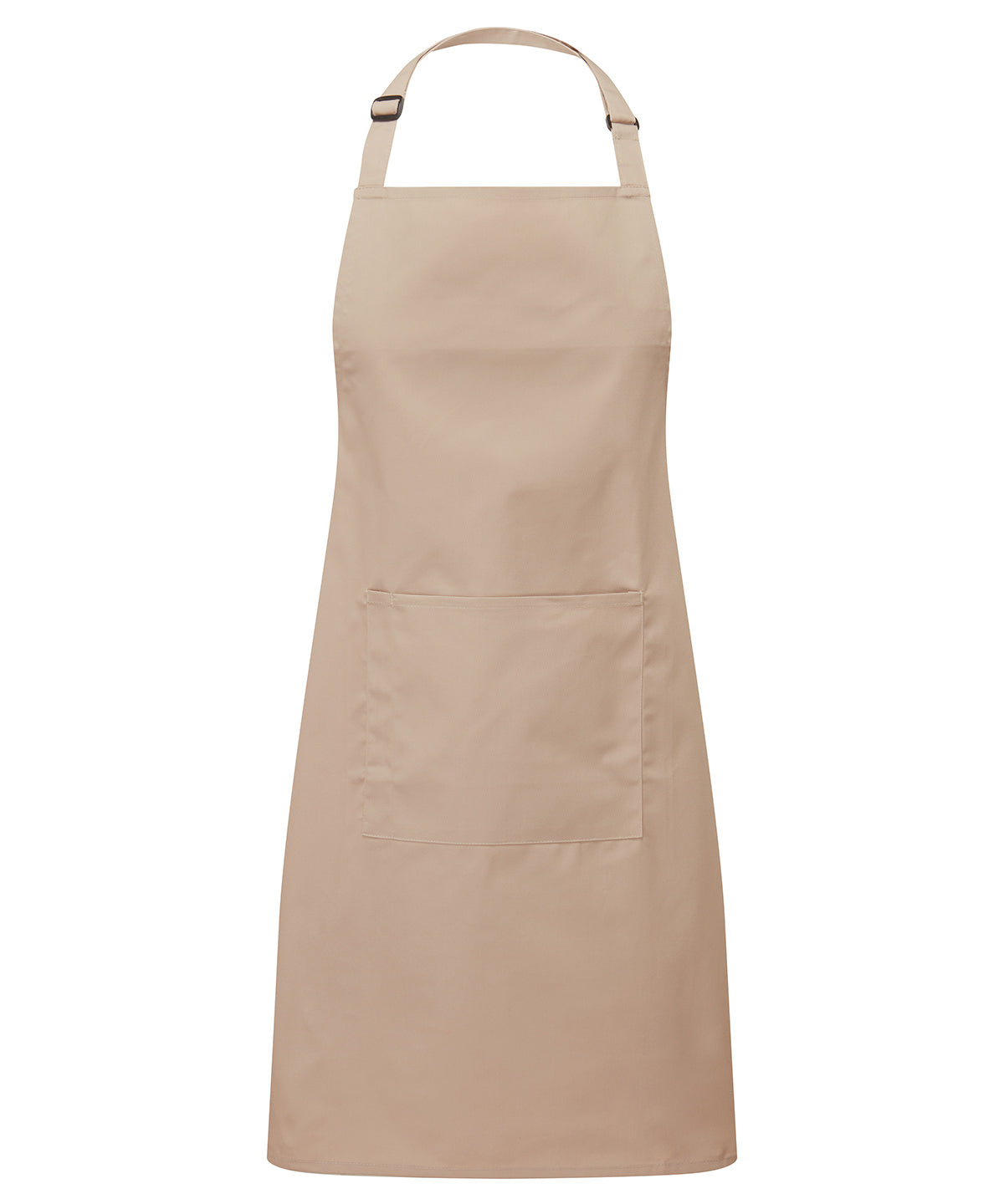 Colours Bib Apron with Pocket in Latte, front view
