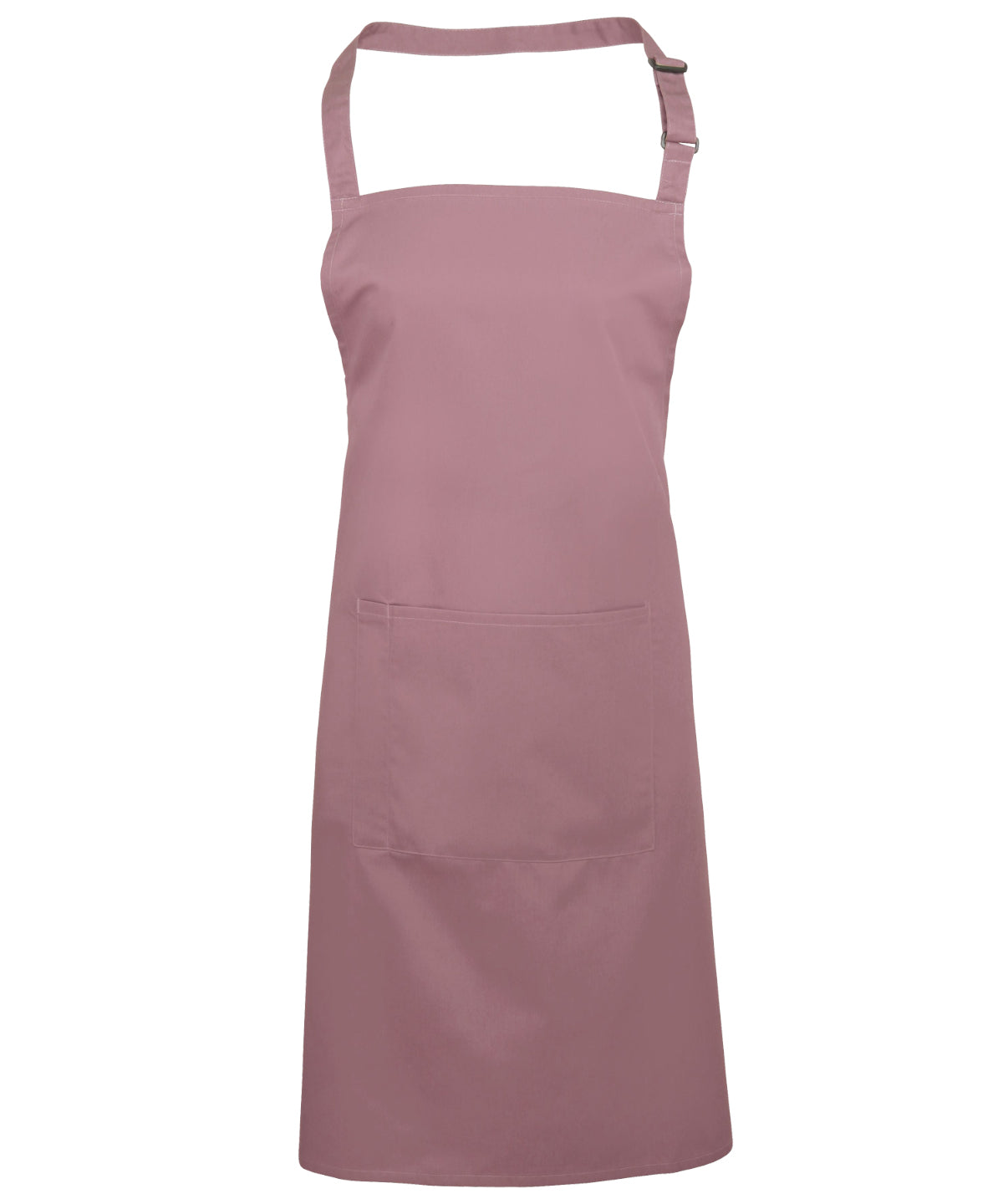 Colours Bib Apron with Pocket in Rose, front view