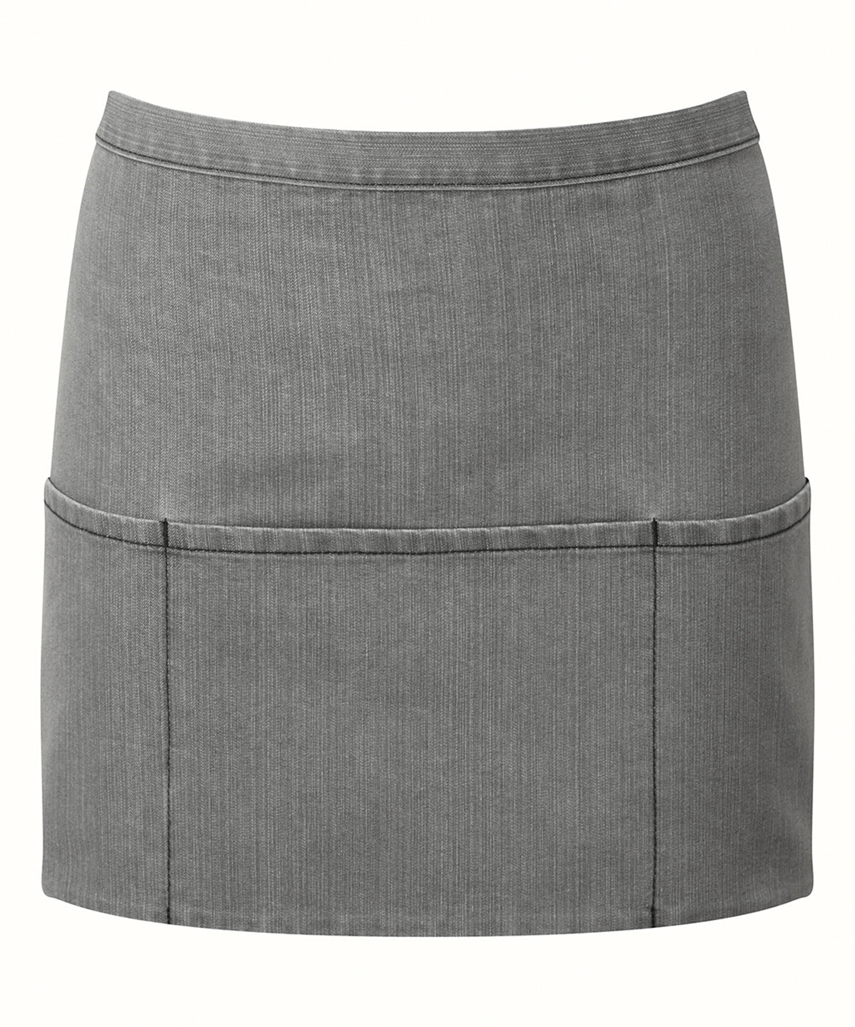 Colours 3-Pocket Apron in Grey Denim, front view