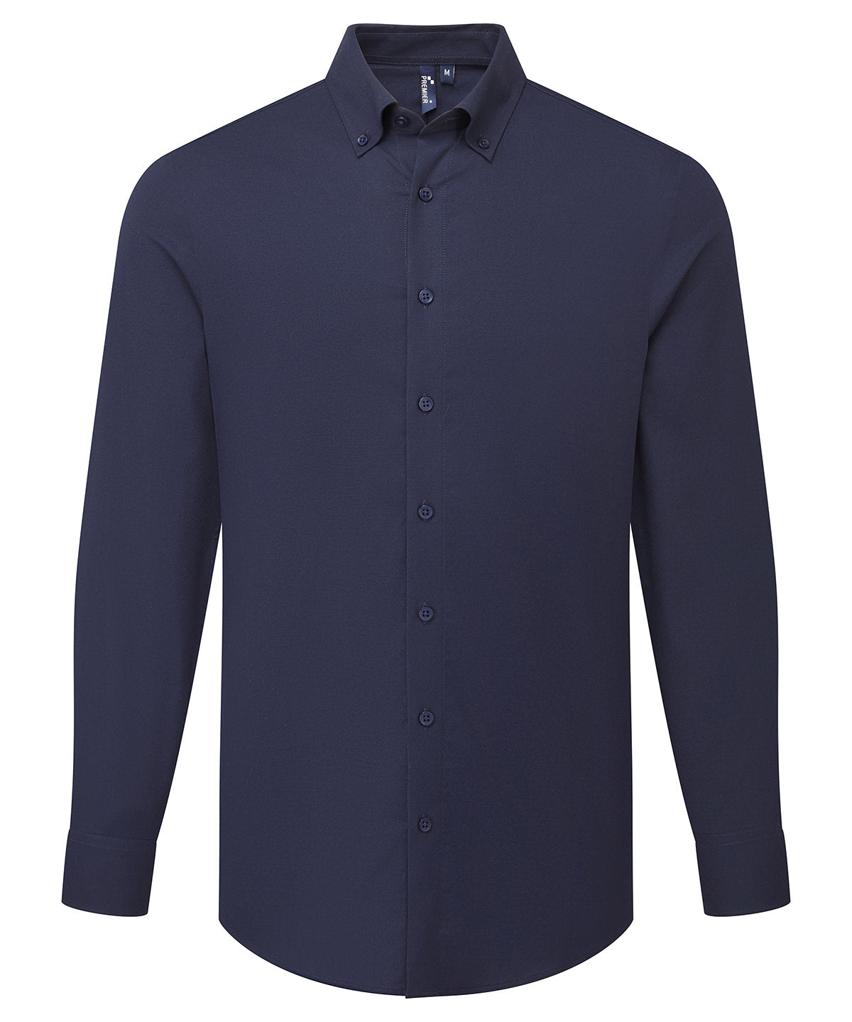 ‘Supreme’ Oxford Long Sleeve Shirt in Navy, front view