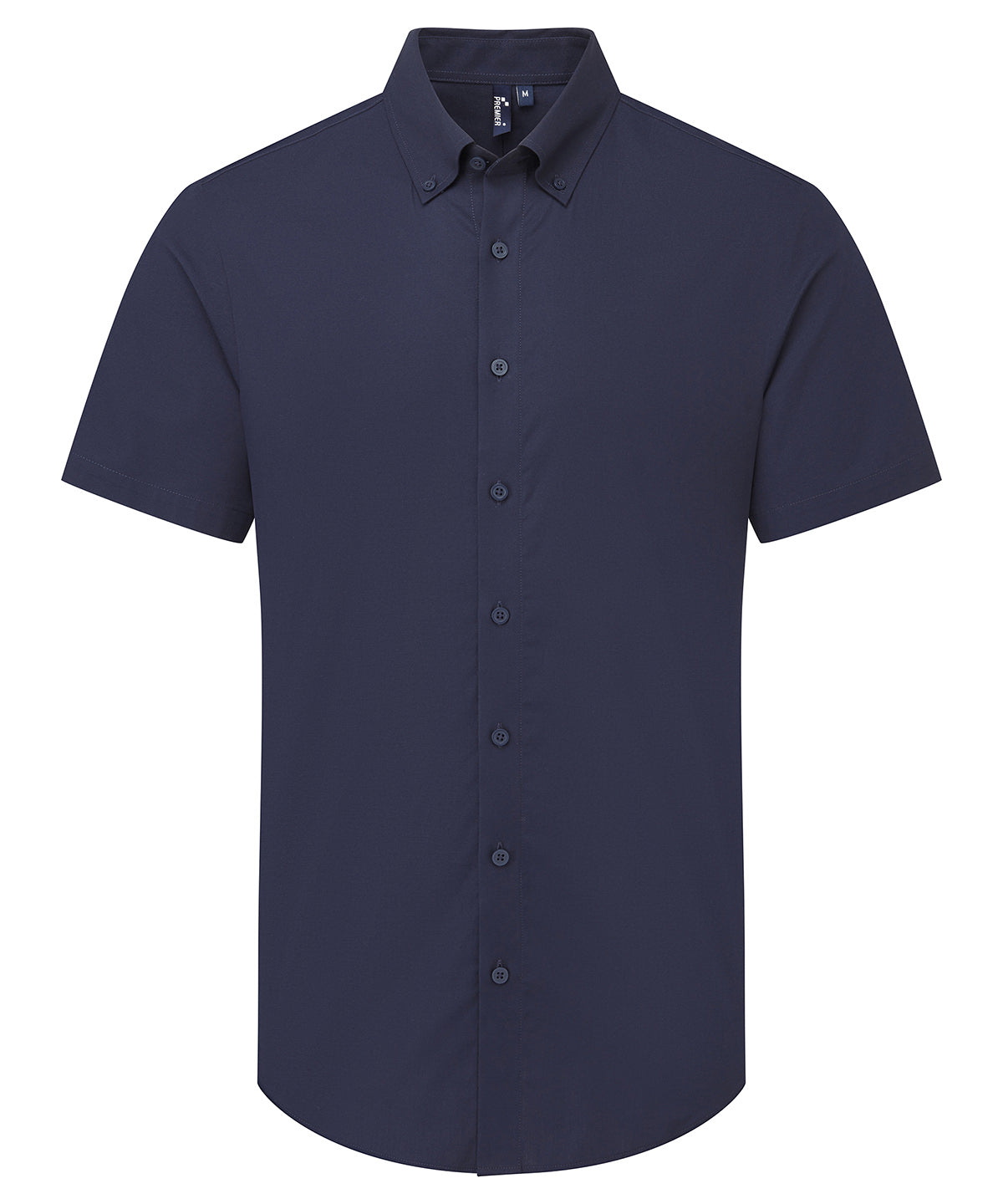 ‘Supreme’ Oxford Short Sleeve Shirt in Navy, front view