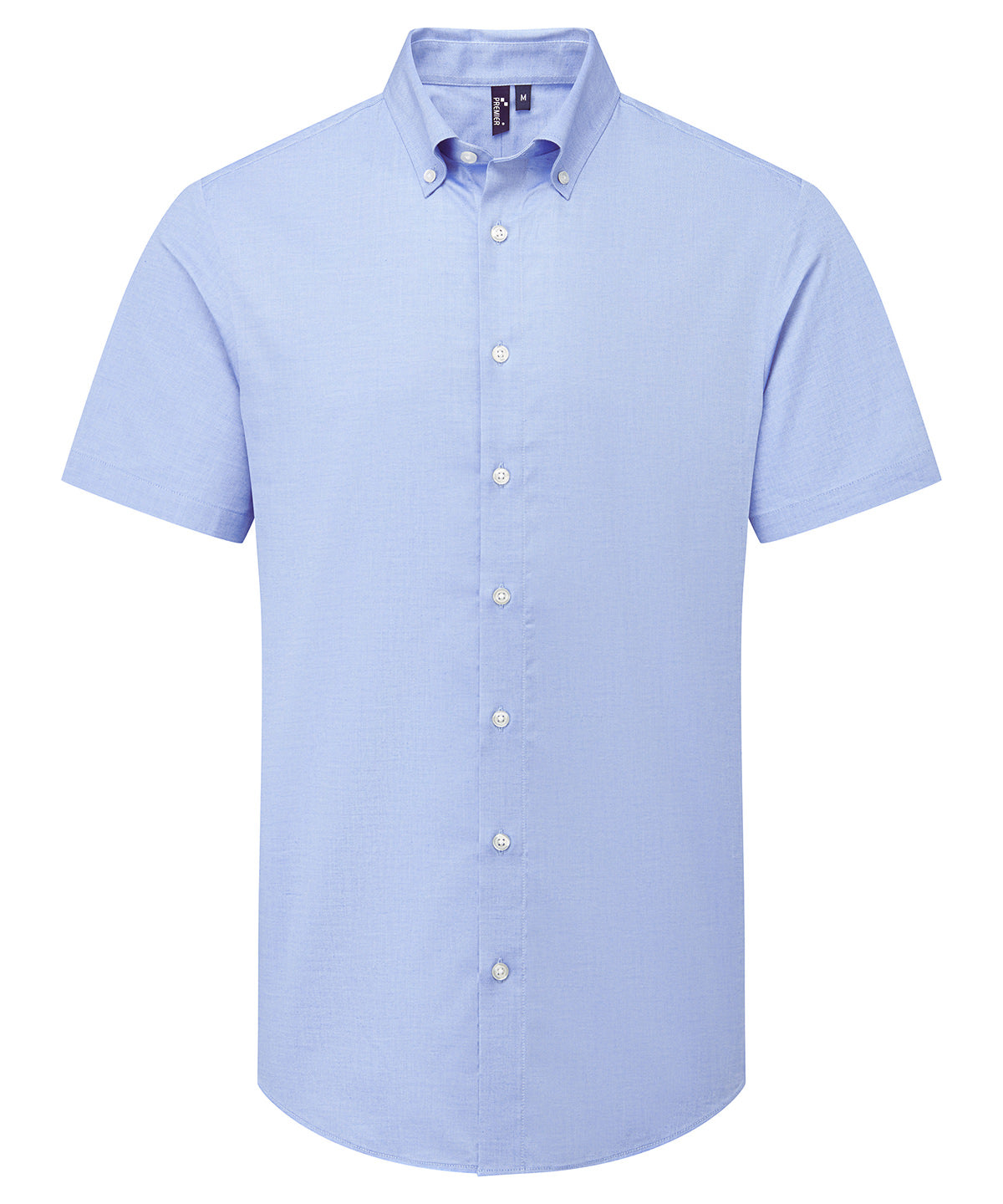 ‘Supreme’ Oxford Short Sleeve Shirt in Oxford Blue, front view
