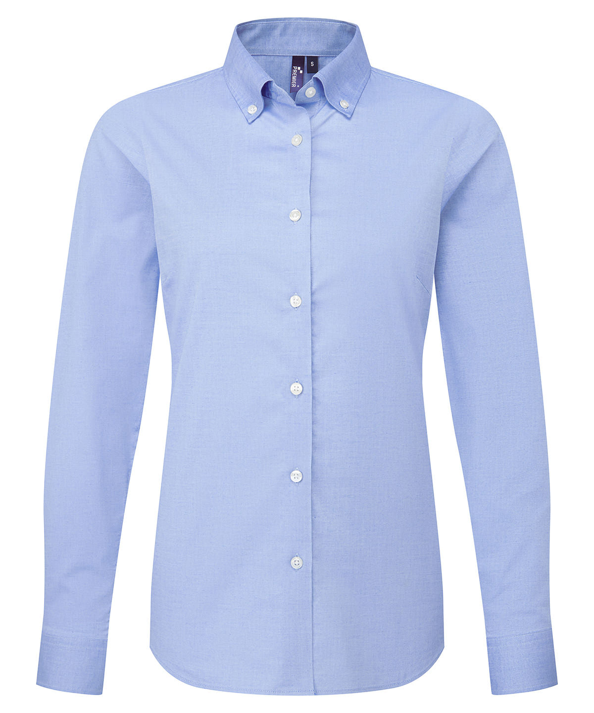 Women’s ‘Supreme’ Oxford Long Sleeve Shirt in Oxford Blue, front view