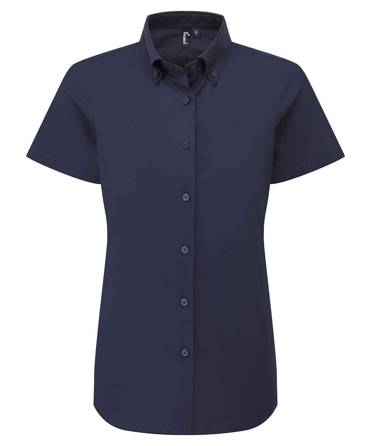 Women’s ‘Supreme’ Oxford Short Sleeve Shirt in Navy, front view