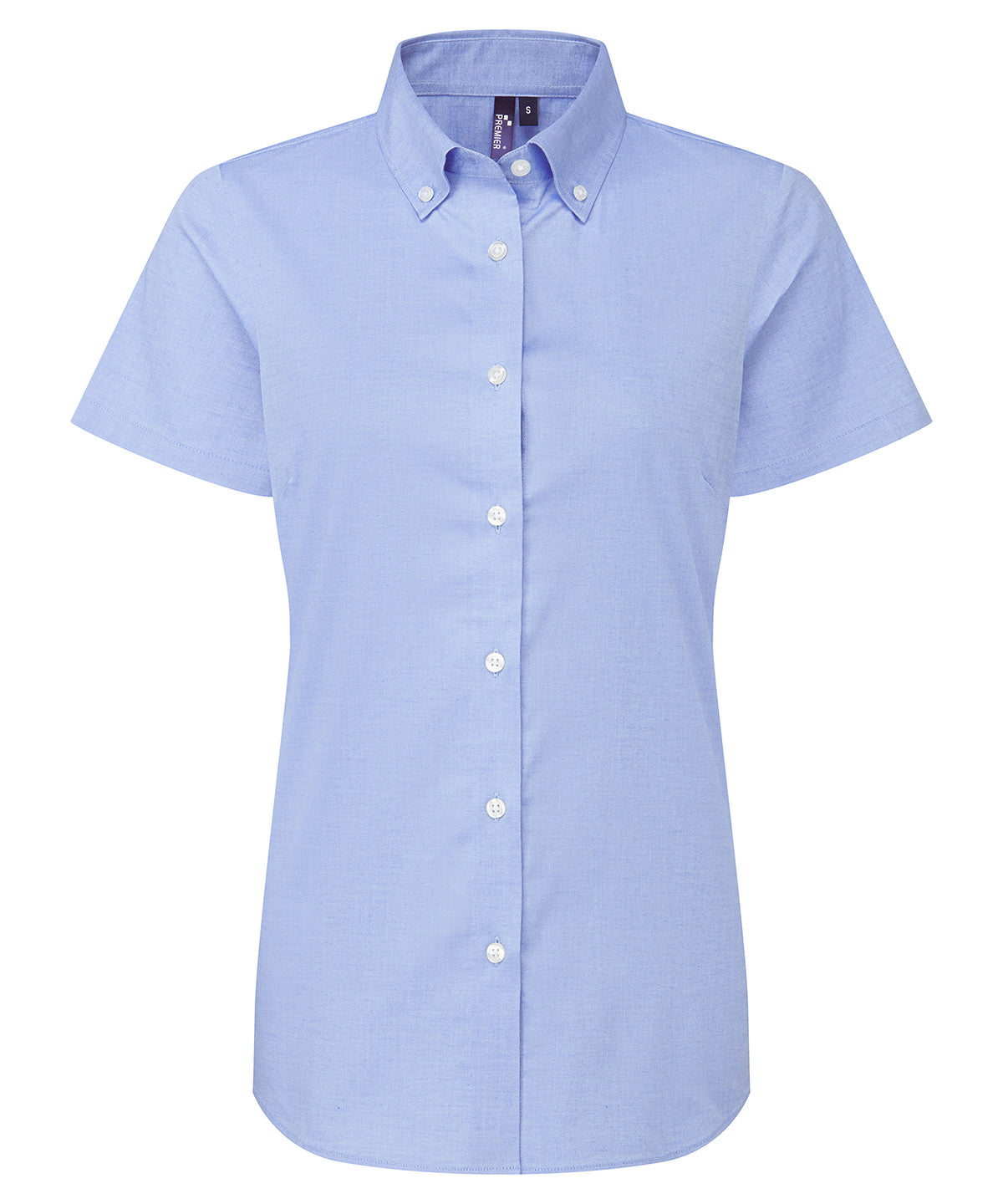 Women’s ‘Supreme’ Oxford Short Sleeve Shirt in Oxford Blue, front view