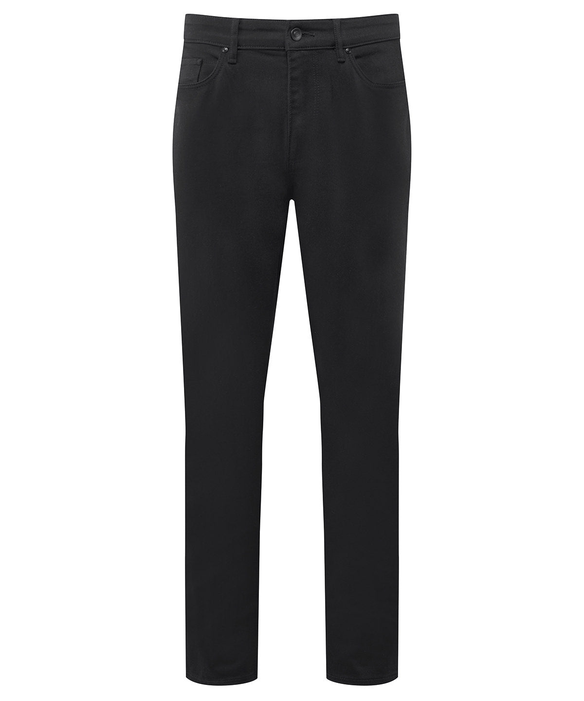 Workready Straight-Leg Jeans in Stay Black, front view