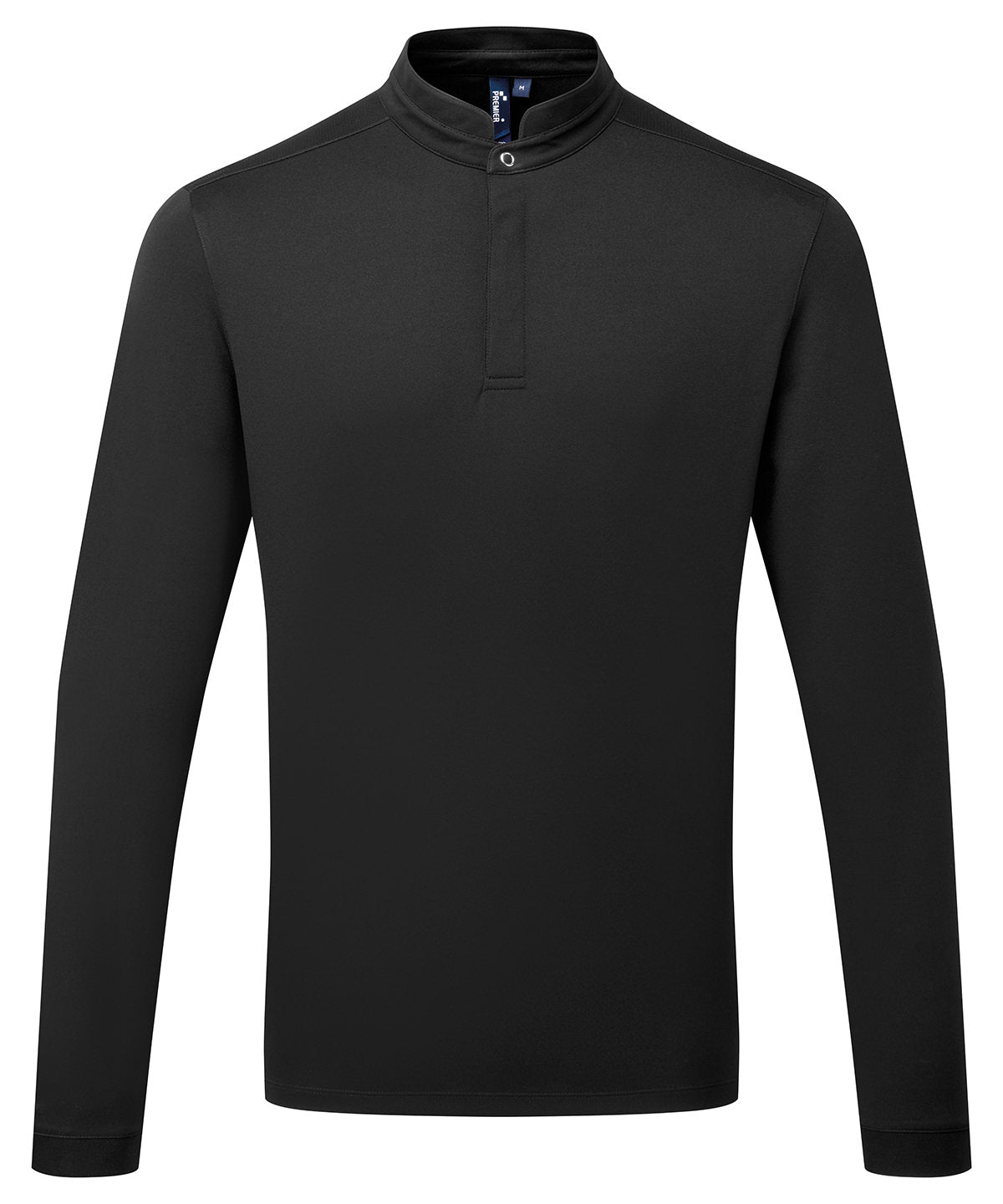 Essential Coolchecker® Long Sleeve Chef’s Shirt in Black, front view