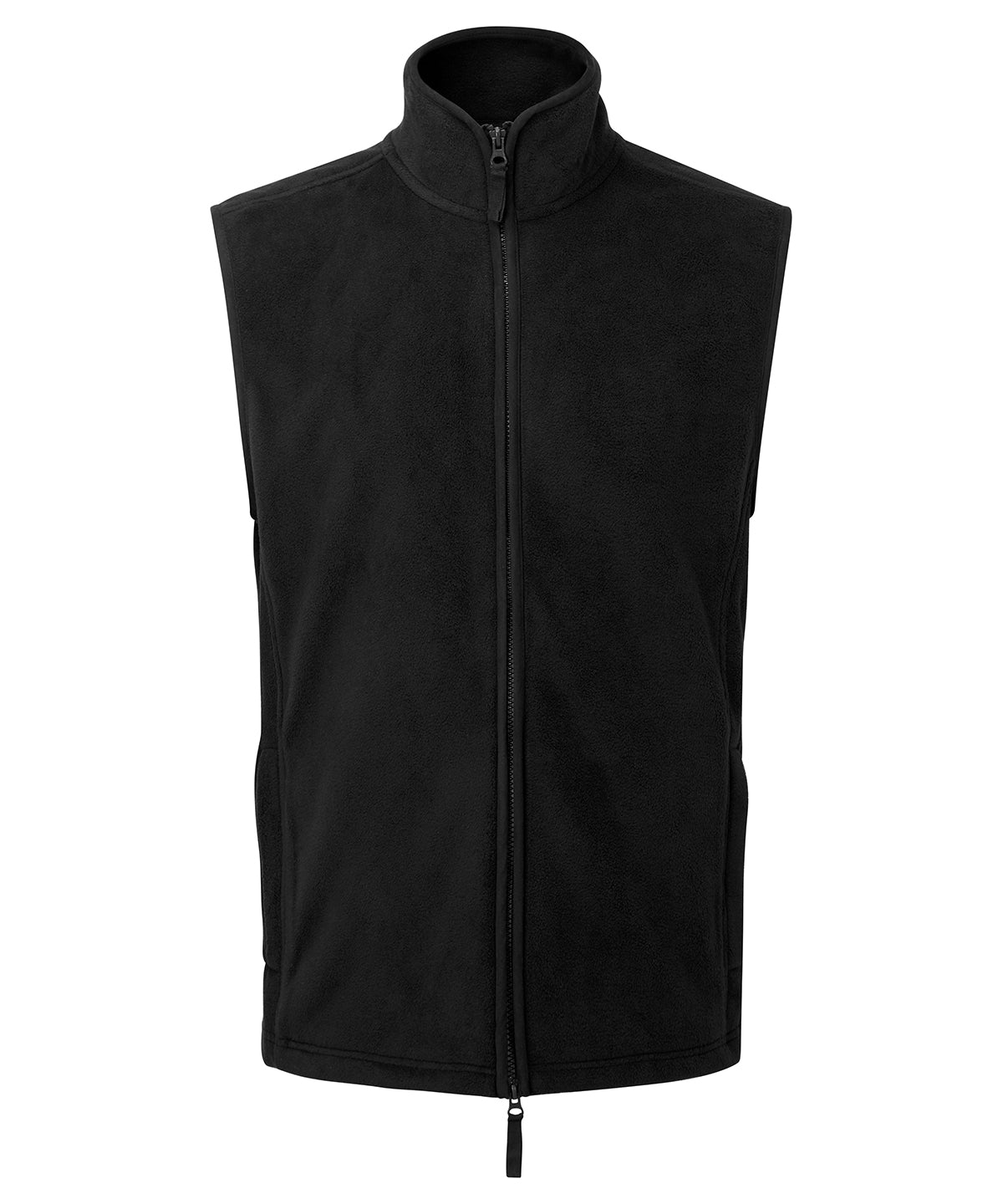 Artisan Fleece Gilet in Black, front view