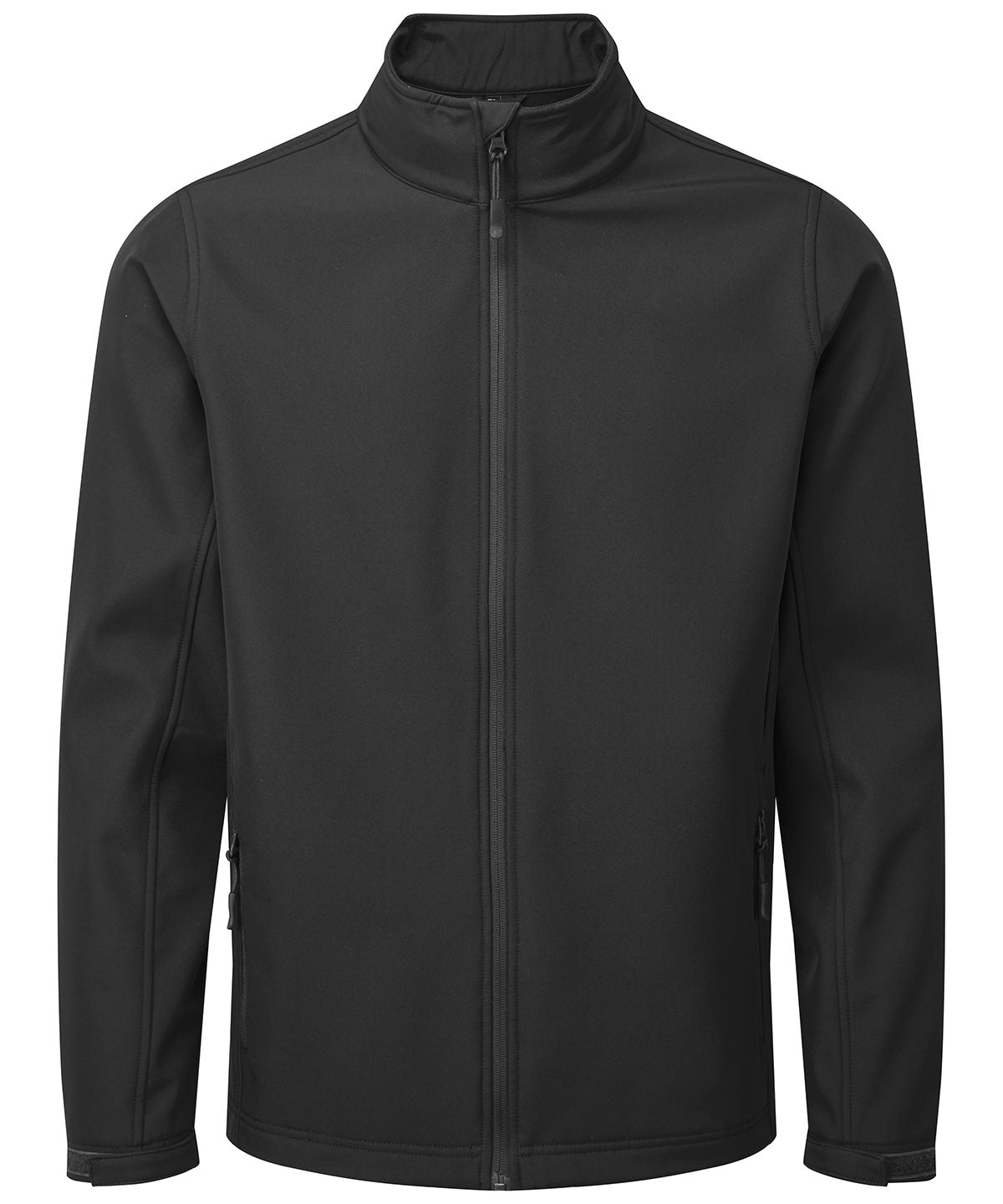 Windchecker® Printable and Recycled Softshell Jacket in Black, front view