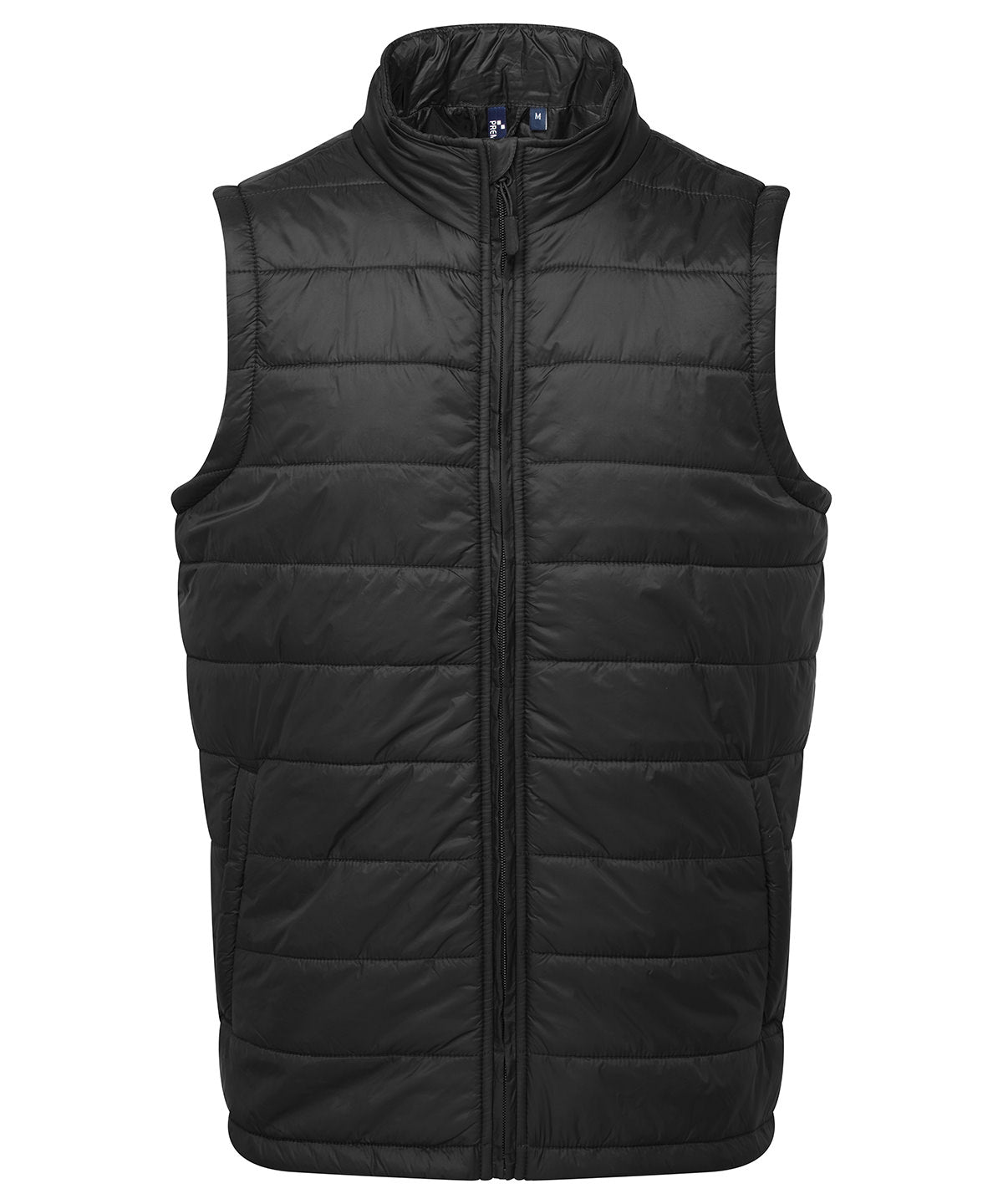 ‘Recyclight’ Padded Gilet in Black, front view