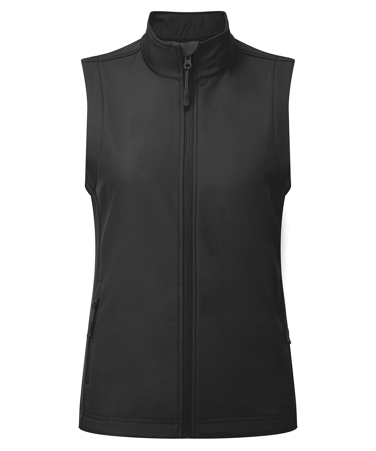 Women’s Windchecker® Printable and Recycled Gilet in Black, front view