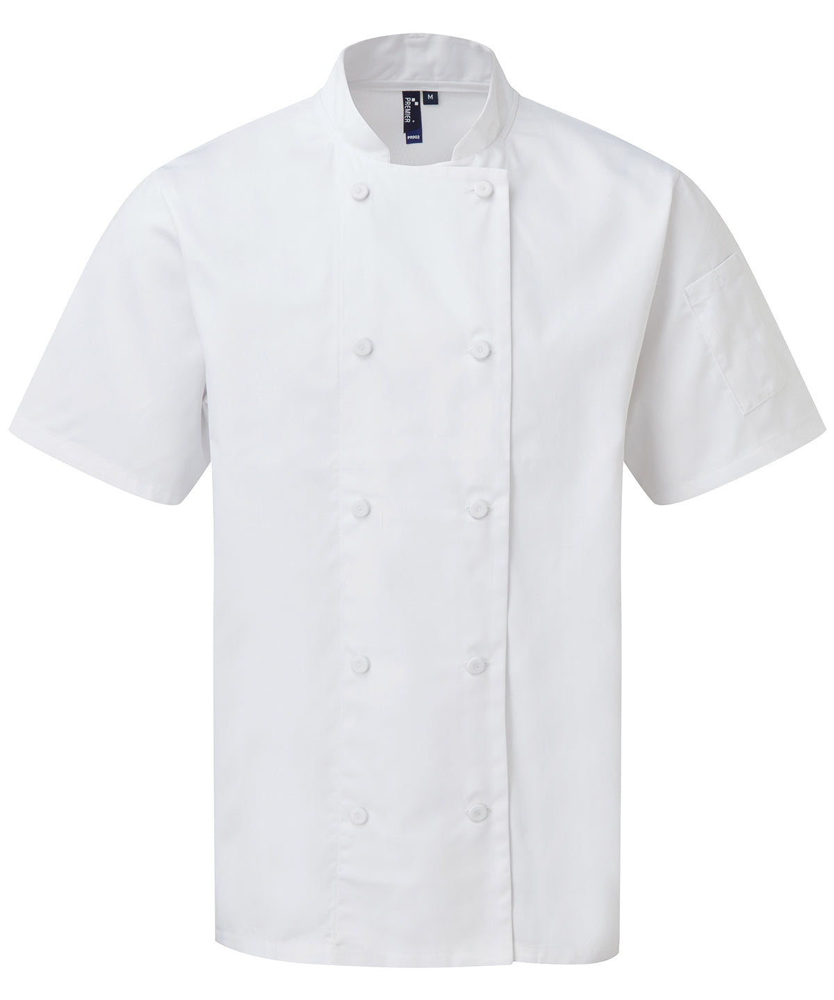 Chefs Coolchecker® Short Sleeve Jacket in White, front view