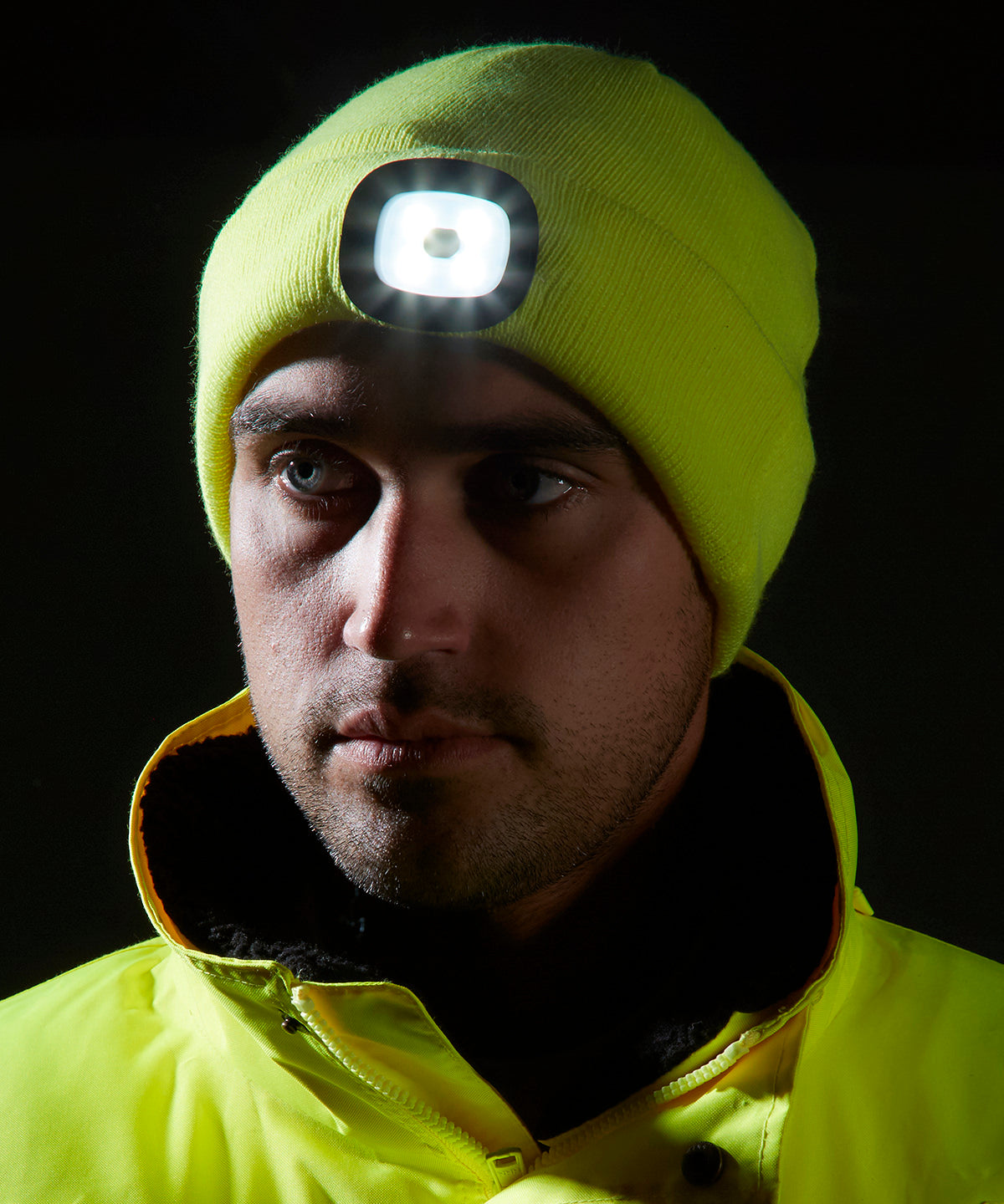 Lifestyle photo of the Beanie LED Headlight USB Rechargeable (B029)