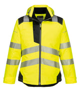 PW3 Hi-Vis Winter Jacket (T400) in Yellow/Black, front view