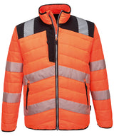 PW3 Hi-Vis Baffle Jacket (Pw371) in Orange/Black, front view