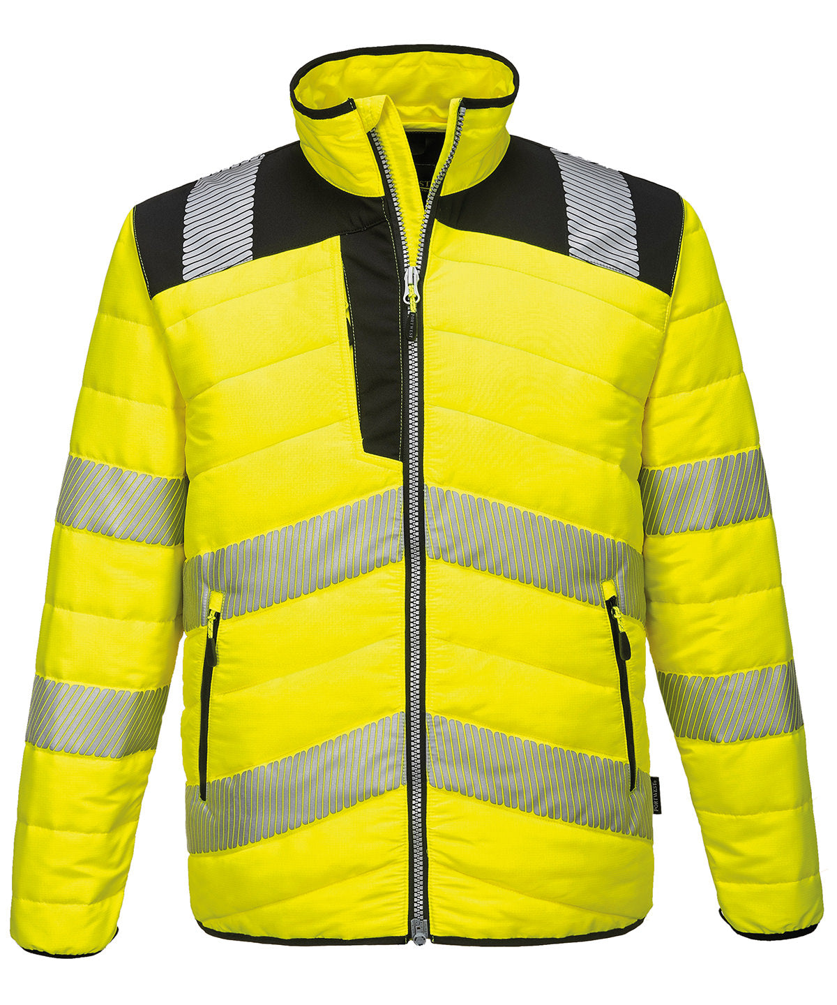 PW3 Hi-Vis Baffle Jacket (Pw371) in Yellow/Black, front view