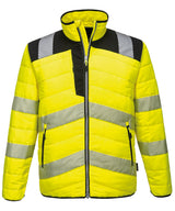 PW3 Hi-Vis Baffle Jacket (Pw371) in Yellow/Black, front view