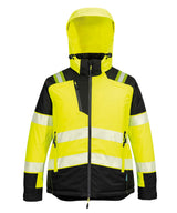 Women’s PW3 Hi-Vis Winter Jacket (T162) in Yellow/Black, front view