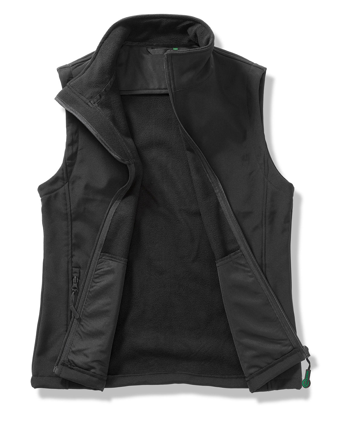 Printable Softshell Bodywarmer in Black, front view