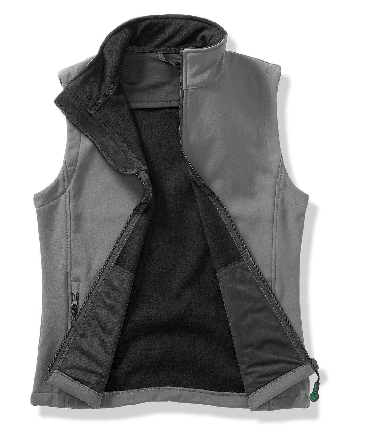 Printable Softshell Bodywarmer in Charcoal/Black, front view