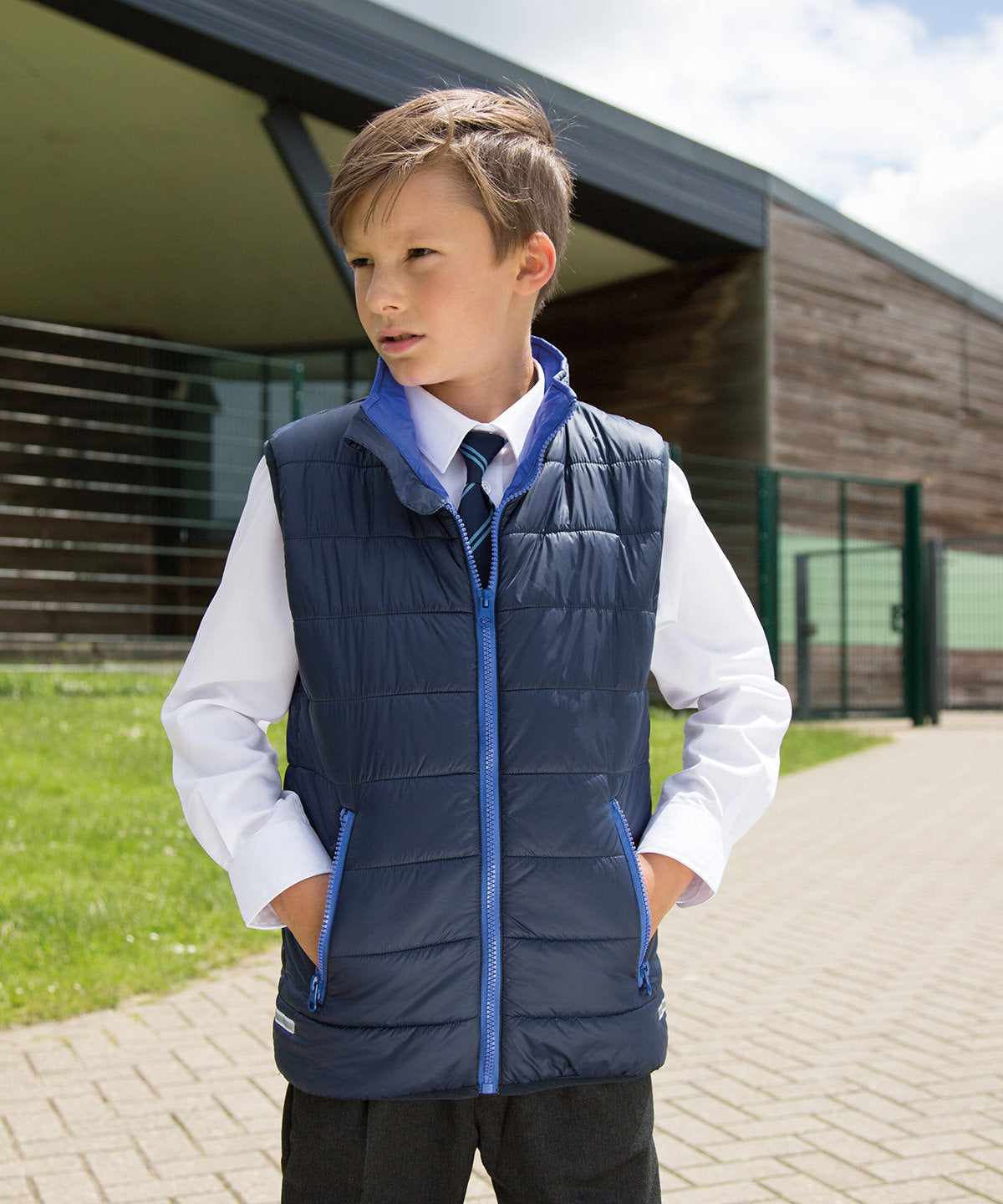 Lifestyle photo of the Core Junior Bodywarmer