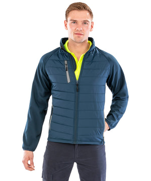 Lifestyle photo of the Compass Padded Softshell Jacket