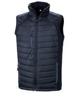 Compass Padded Softshell Gilet in Navy, front view
