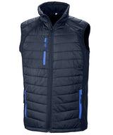 Compass Padded Softshell Gilet in Navy/Royal, front view