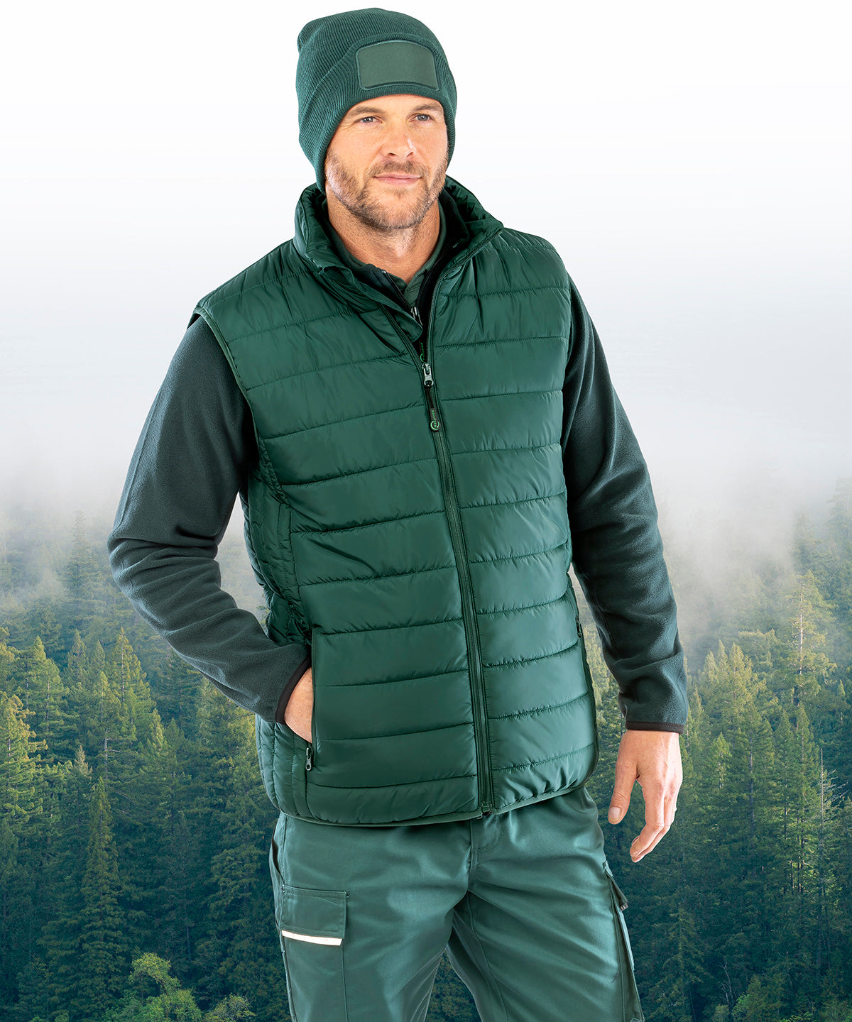 Lifestyle photo of the Result Padded Body Warmer