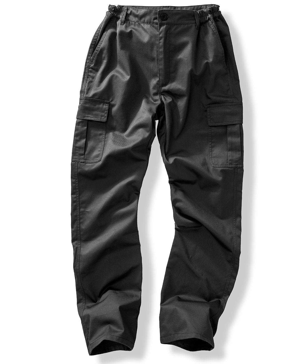 Recycled Work-Guard Utility Trousers in Black, front view