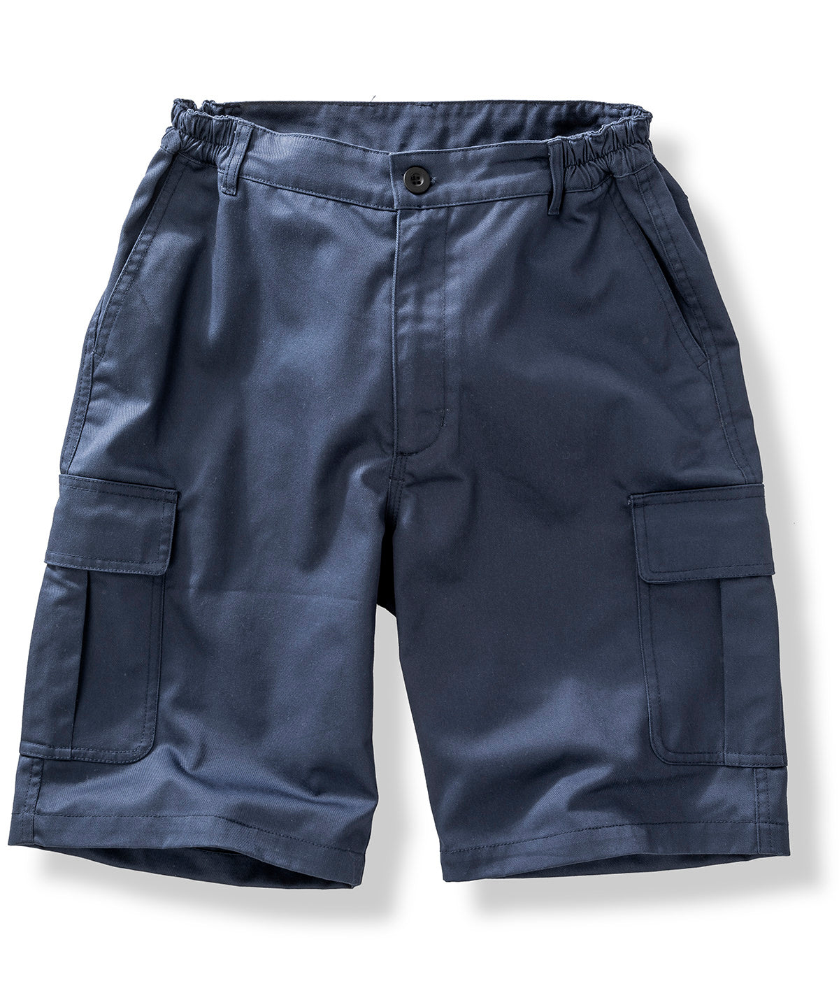 Recycled Work-Guard Utility Shorts in Navy, front view