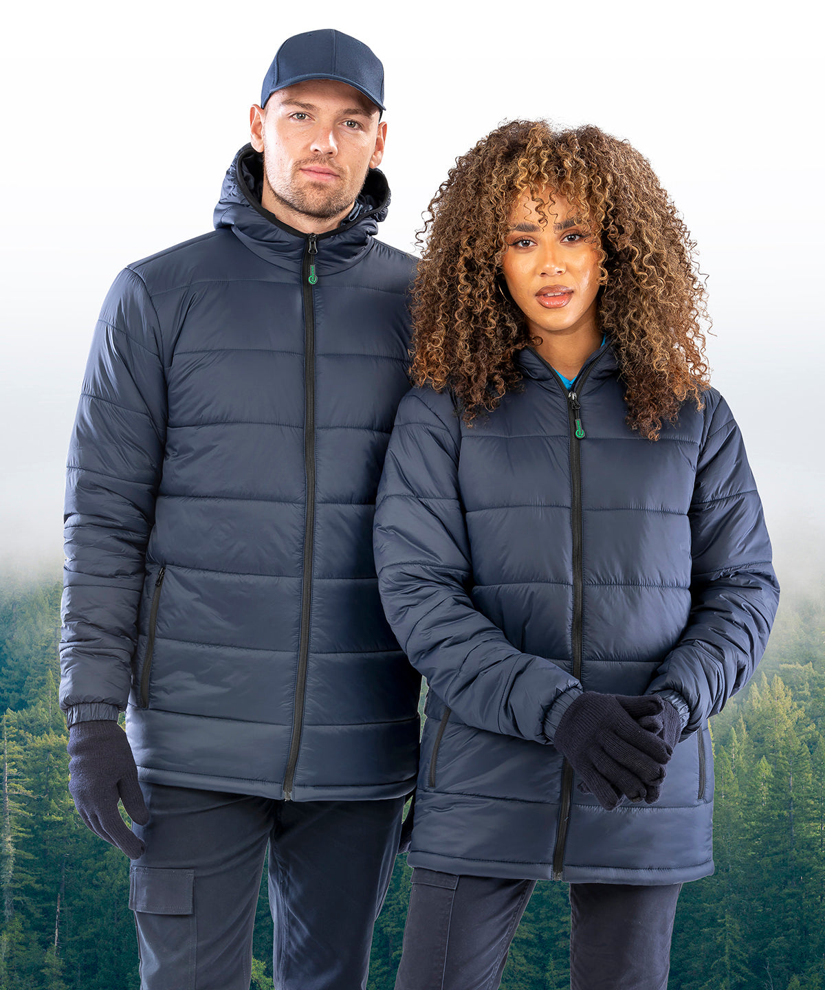 Lifestyle photo of the Recycled Hooded Padded Parka