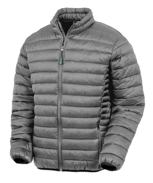 Recycled Padded Jacket in Frost Grey, front view