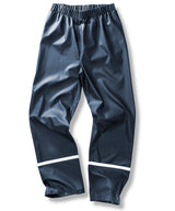 Prism PU Waterproof Trousers with Reflective Bands and Recycled Backing in Navy, front view