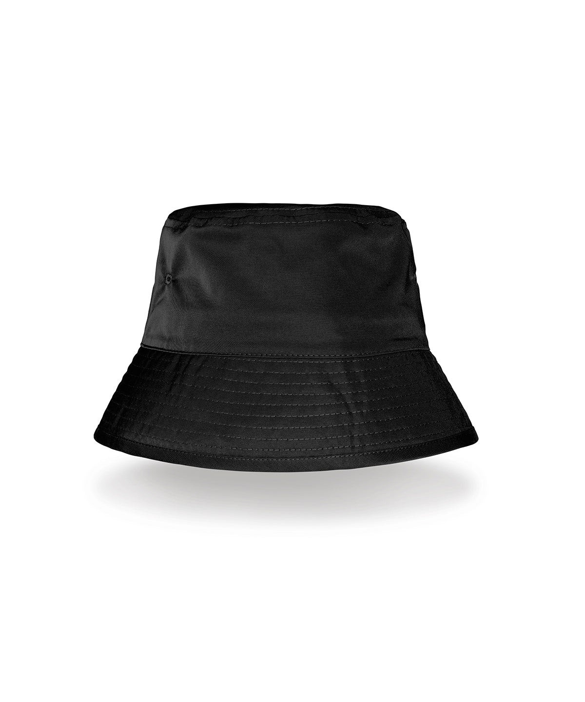 Recycled Bound Edge Bucket Hat in Black, front view
