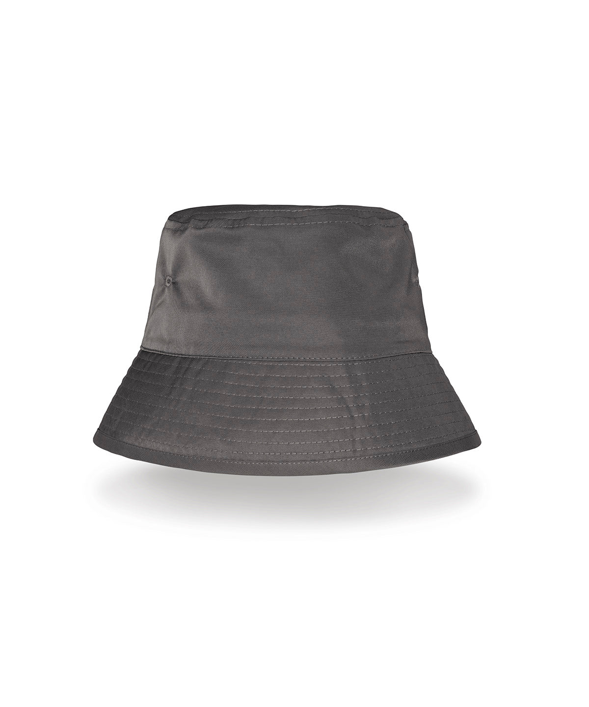 Recycled Bound Edge Bucket Hat in Grey, front view