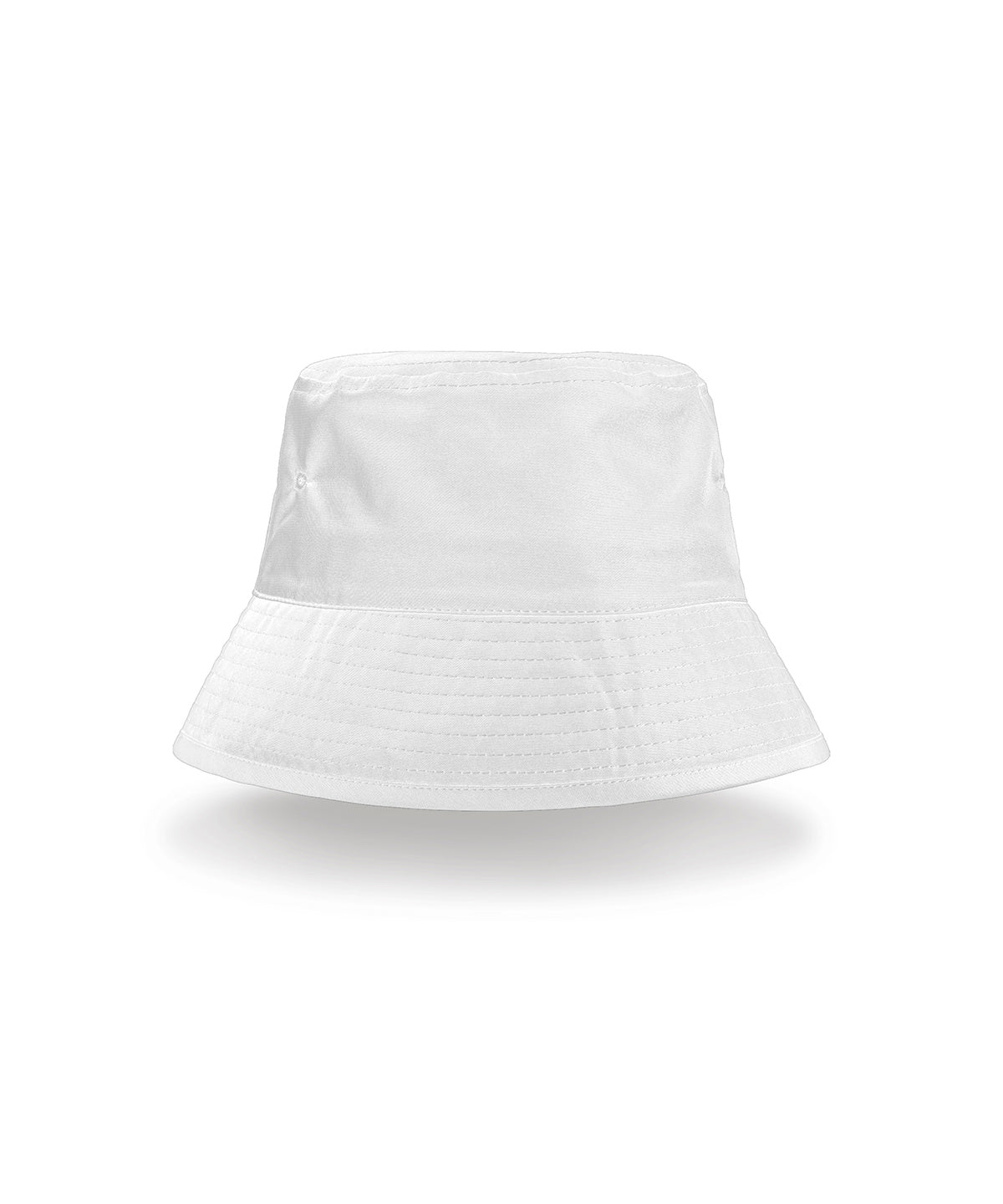 Recycled Bound Edge Bucket Hat in White, front view