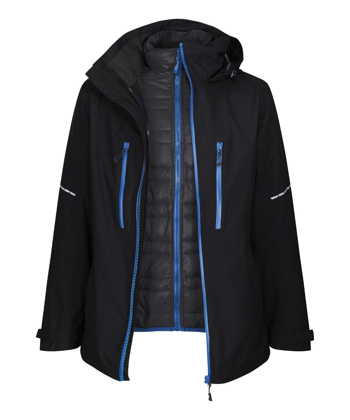 Lifestyle photo of the X-Pro Evader III 3-in-1 Jacket in Black/Oxford