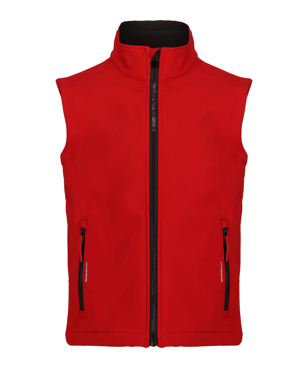 Junior Ablaze Softshell Bodywarmer in Classic Red/Black, front view