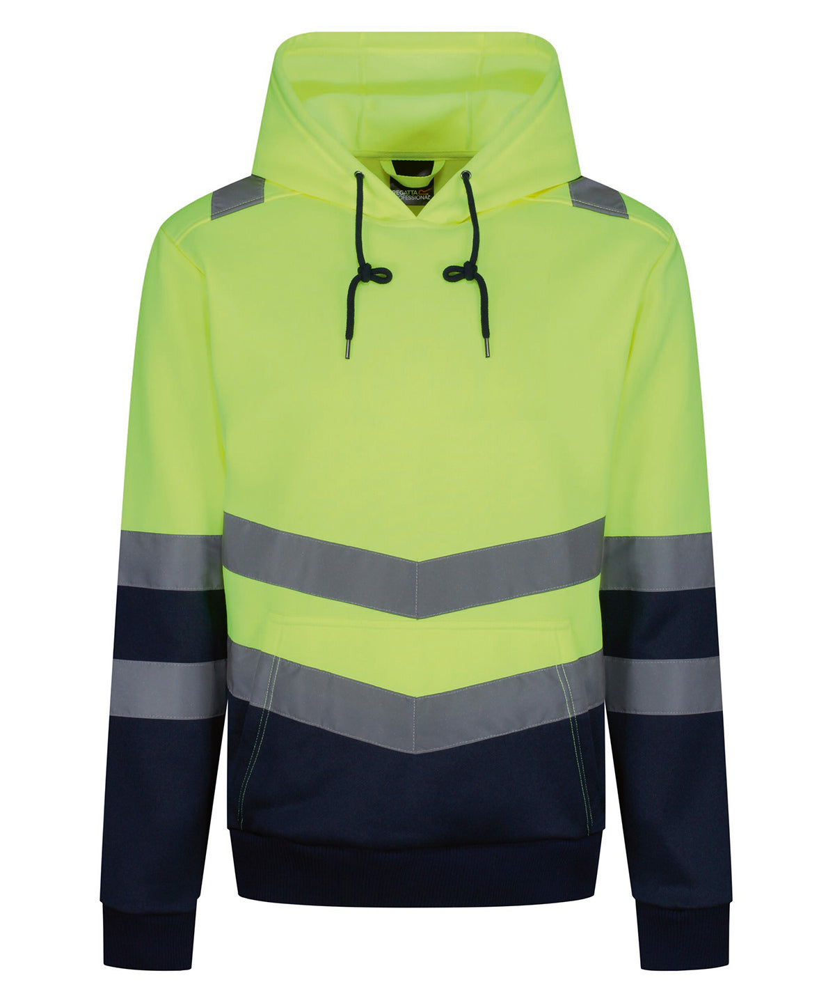 Pro Hi-Vis Overhead Hoodie in Yellow, front view