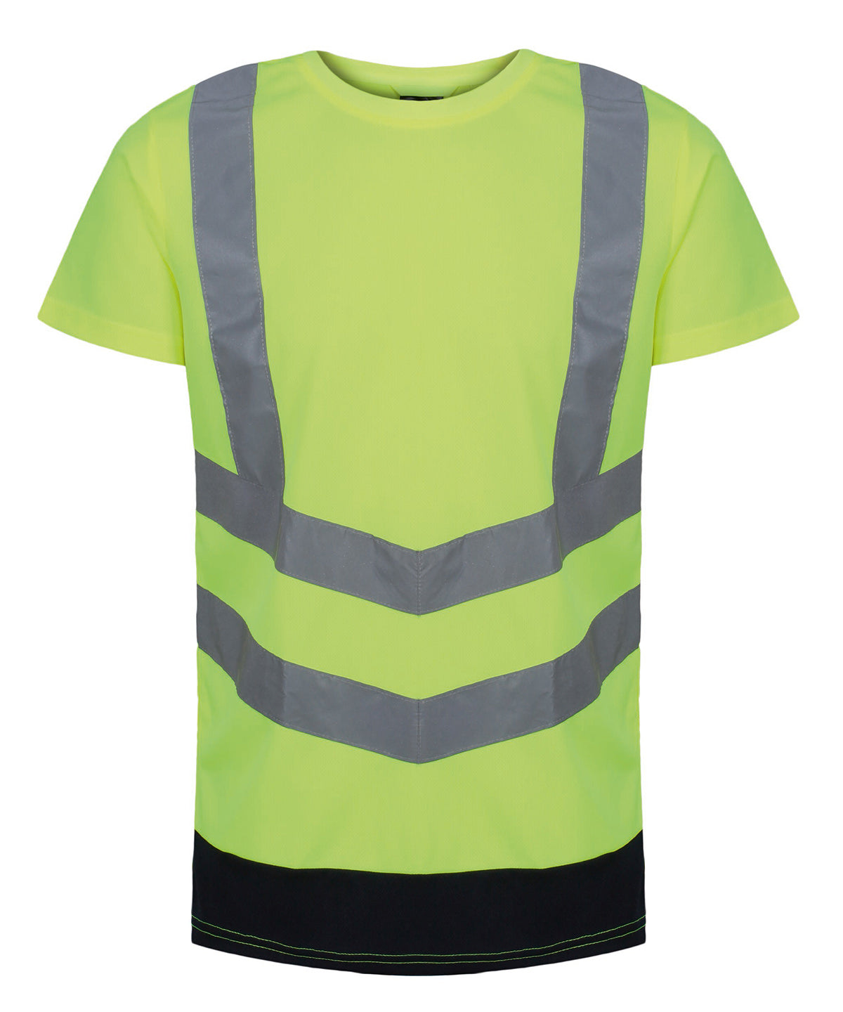 Pro Hi-Vis Short Sleeve T-Shirt in Yellow/Navy, front view
