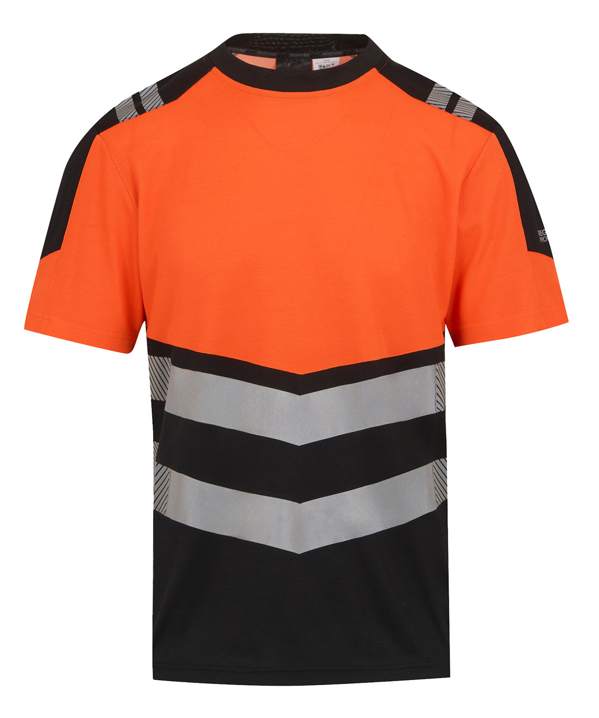 Hi-Vis X-Pro T-Shirt (Class 1) in Black/Orange, front view