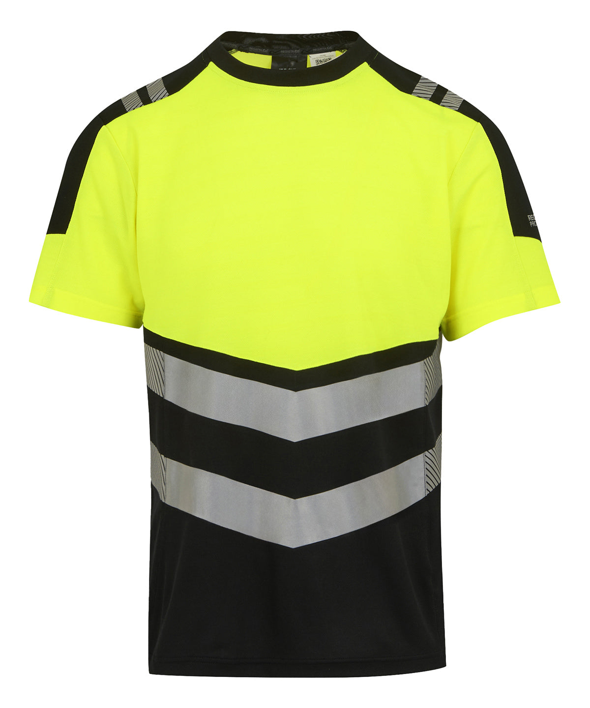 Hi-Vis X-Pro T-Shirt (Class 1) in Black/Yellow, front view