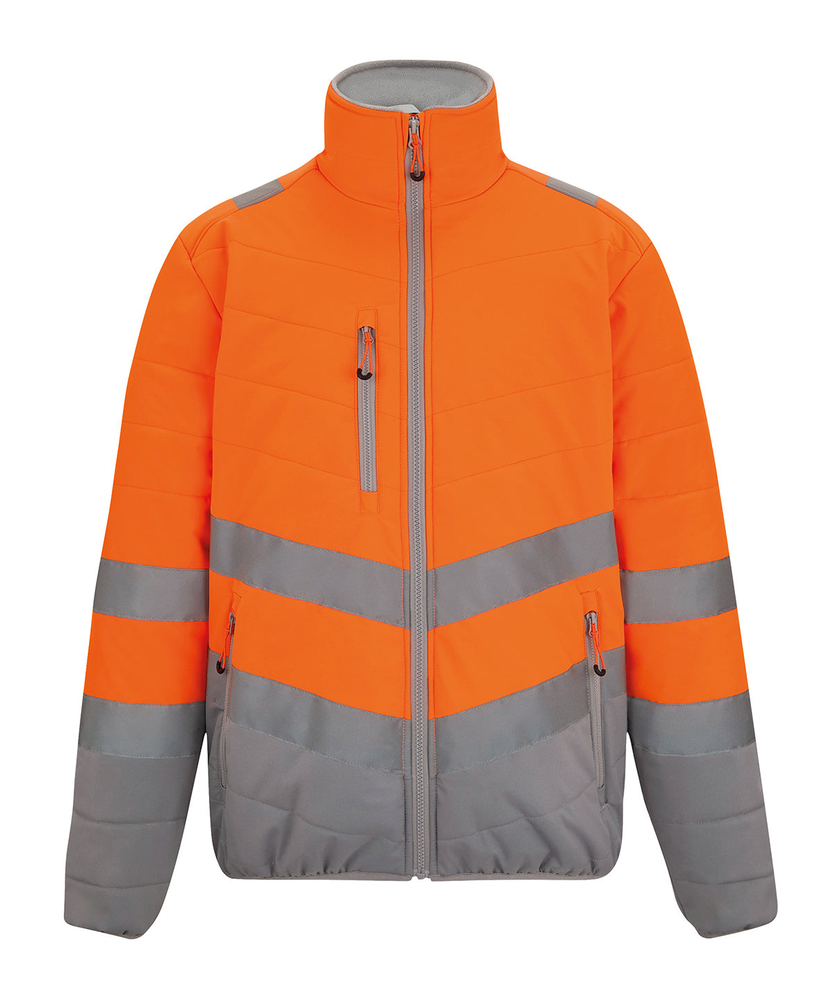 Hi-Vis Two-Tone Thermal Jacket in Orange, front view