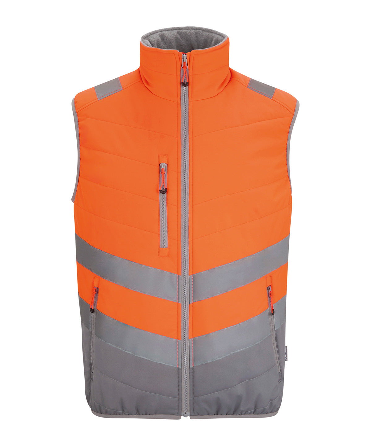 Hi-Vis Two-Tone Thermal Bodywarmer in Orange, front view